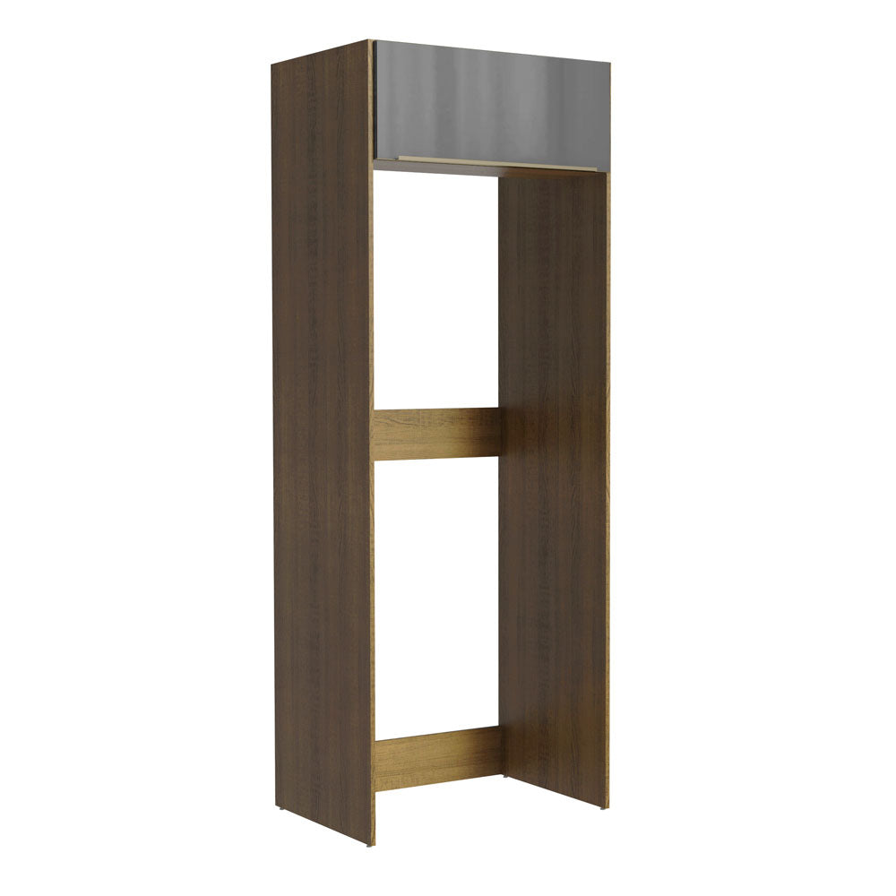 Mueble para Empotrar Heladera 1 Puerta Abatible Marrón/Gris Lux Madesa