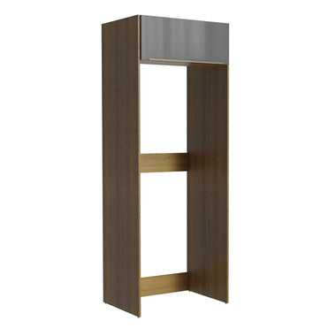 Mueble para empotrar Heladera 83 cm 1 Puerta Rebatible Marrón/Gris Lux Madesa