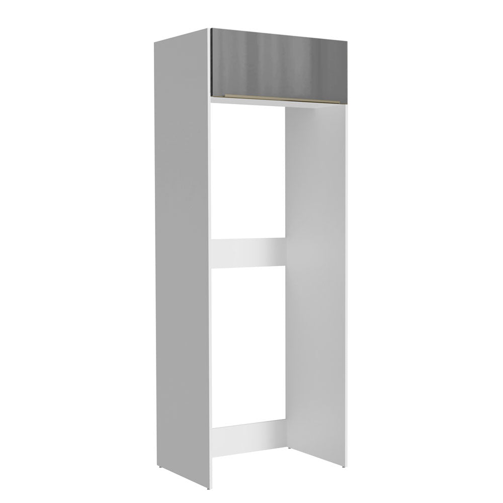 Mueble para Empotrar Heladera 1 Puerta Abatible Blanco/Gris Lux Madesa