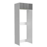 Mueble para Empotrar Heladera 1 Puerta Abatible Blanco/Gris Lux Madesa