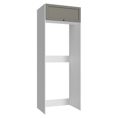 Mueble para empotrar Heladera 83 cm 1 Puerta Rebatible Blanco/Gris Vik Madesa