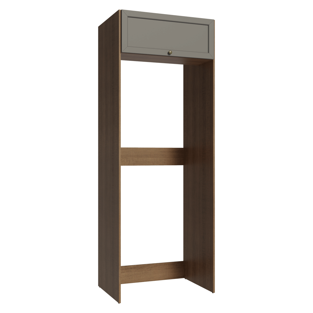 Mueble para Heladera 1 Puerta Rebatible Marrón/Gris Vik Madesa