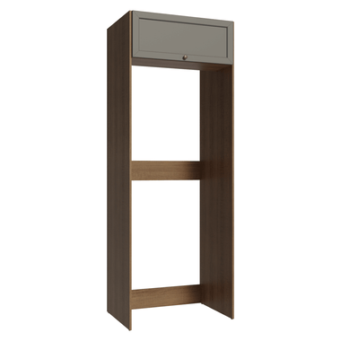 Mueble para empotrar Heladera 83 cm 1 Puerta Rebatible Marrón/Gris Vik Madesa