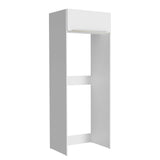 Mueble para Empotrar Heladera 1 Puerta Abatible Blanco/Blanco Aterciopelado