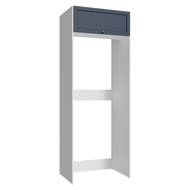 Mueble para empotrar Heladera 83 cm 1 Puerta Rebatible Blanco/Azul Vik Madesa
