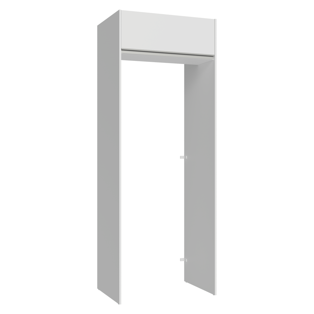 Mueble para empotrar Heladera 83 cm 1 Puerta Rebatible Blanco Glamy Madesa