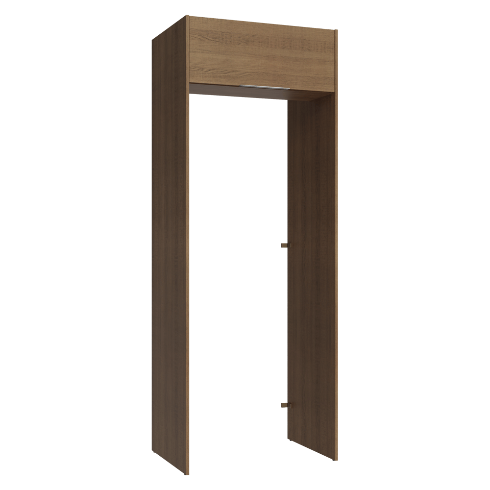 Mueble para empotrar Heladera 83 cm 1 Puerta Rebatible Marrón Stella Madesa