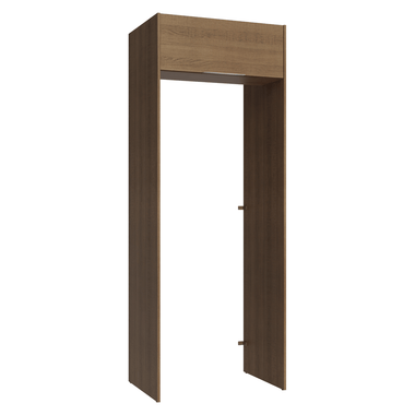 Mueble para empotrar Heladera 83 cm 1 Puerta Rebatible Marrón Stella Madesa