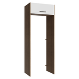 Mueble para empotrar Heladera 83 cm 1 Puerta Rebatible Marrón/Blanco Agata Madesa