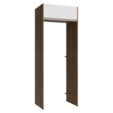 Mueble para empotrar Heladera 83 cm 1 Puerta Rebatible Marrón/Blanco Glamy Madesa