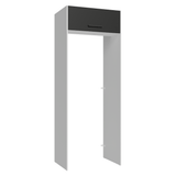 Mueble para empotrar Heladera 83 cm 1 Puerta Rebatible Blanco/Negro Agata Madesa