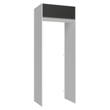 Mueble para empotrar Heladera 83 cm 1 Puerta Rebatible Blanco/Negro Glamy Madesa