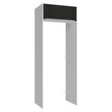 Mueble para empotrar Heladera 83 cm 1 Puerta Rebatible Blanco/Negro Lux Madesa