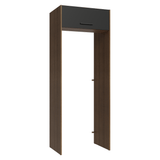 Mueble para empotrar Heladera 83 cm 1 Puerta Rebatible Marrón/Negro Agata Madesa