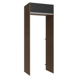 Mueble para empotrar Heladera 83 cm 1 Puerta Rebatible Marrón/Negro Glamy Madesa