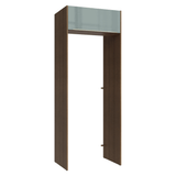 Mueble para empotrar Heladera 83 cm 1 Puerta Abatible Marrón/Gris Lux Madesa