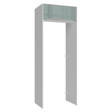 Mueble para empotrar Heladera 83 cm 1 Puerta Abatible Blanco/Gris Lux Madesa