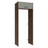 Mueble para empotrar Heladera 83 cm 1 Puerta Rebatible Marrón/Gris Agata Madesa