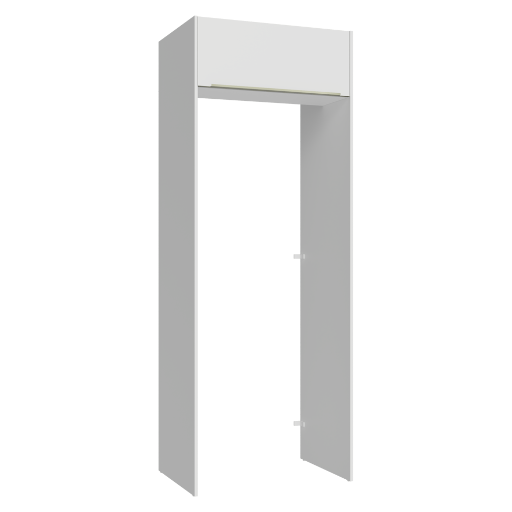 Mueble para empotrar Heladera 83 cm 1 Puerta Rebatible Blanco Aterciopelado Lux Madesa