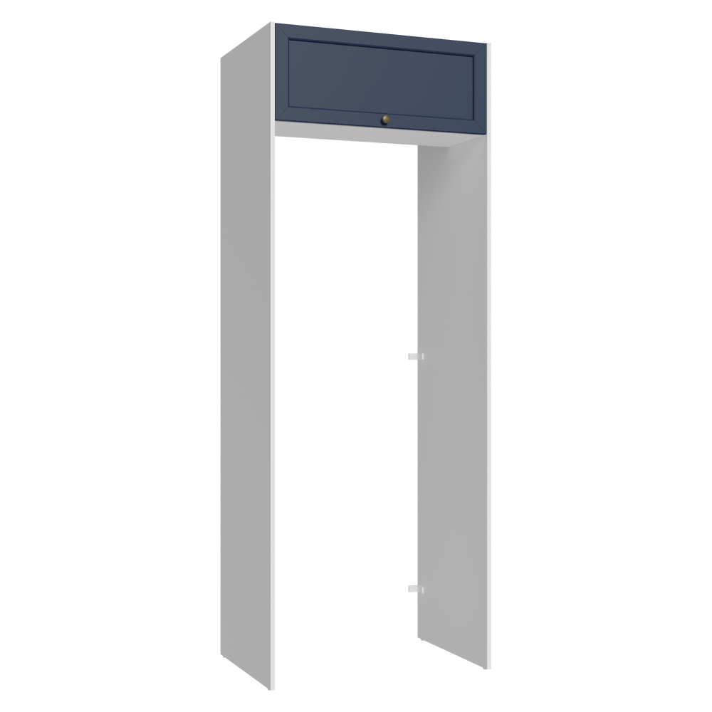 Mueble para empotrar Heladera 83 cm 1 Puerta Rebatible Blanco/Azul Vik Madesa