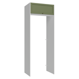Mueble para empotrar Heladera 83 cm 1 Puerta Rebatible Blanco/Verde Vik Madesa