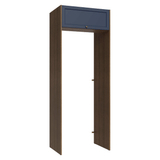 Mueble para empotrar Heladera 83 cm 1 Puerta Rebatible Marrón/Azul Vik Madesa