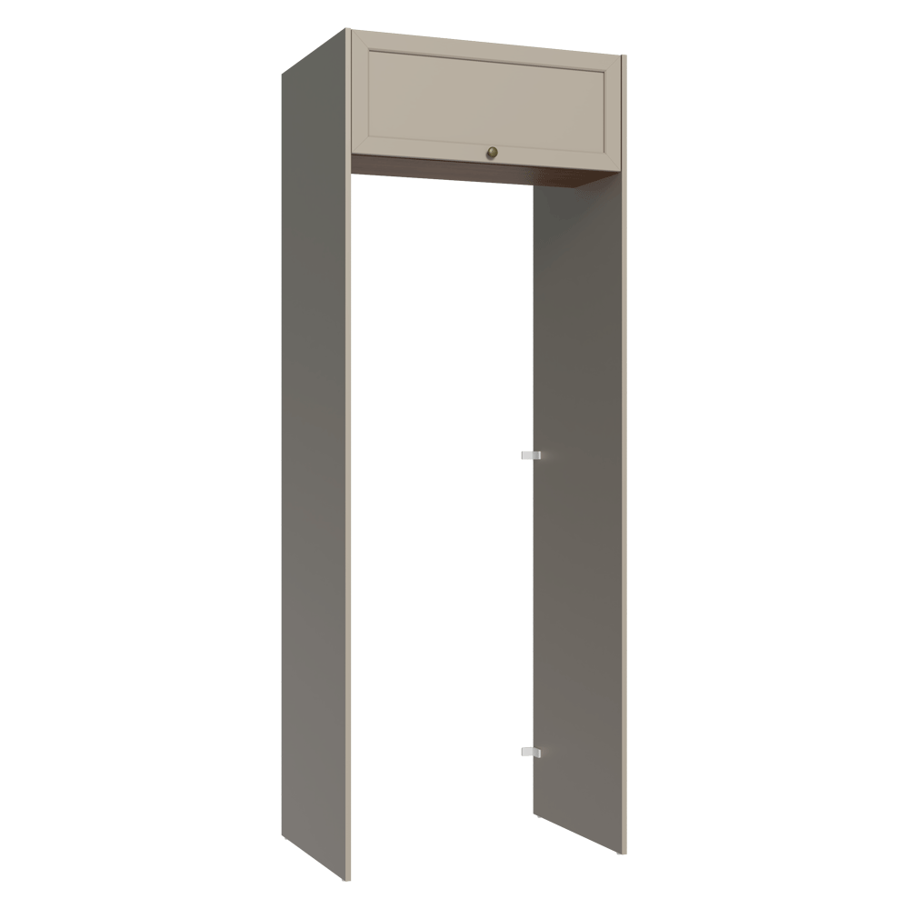 Mueble para empotrar Heladera 83 cm 1 Puerta Abatible Crema/Marrón/Crema Vik Madesa