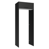 Mueble para empotrar Heladera 83 cm 1 Puerta Rebatible Negro/Blanco/Negro Agata Madesa