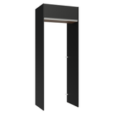 Mueble para empotrar Heladera 83 cm 1 Puerta Rebatible Negro/Marrón/Negro Glamy Madesa