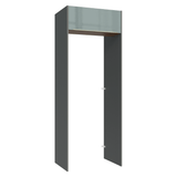 Mueble para empotrar Heladera 83 cm 1 Puerta Rebatible Gris/Marrón/Gris Lux Madesa
