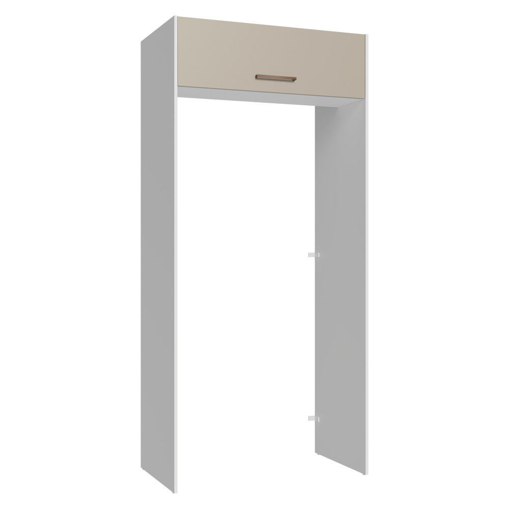 Mueble para empotrar Heladera 103 cm 1 Puerta Abatible Blanco/Crema Agata Madesa