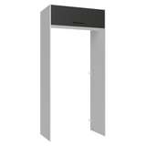 Mueble para empotrar Heladera 103 cm 1 Puerta Abatible Blanco/Negro Agata Madesa
