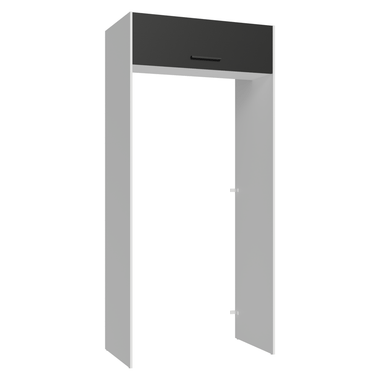 Mueble para empotrar Heladera 103 cm 1 Puerta Rebatible Blanco/Negro Agata Madesa