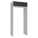 Mueble para empotrar Heladera 103 cm 1 Puerta Abatible Blanco/Negro Glamy Madesa