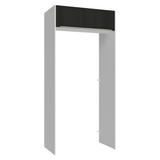 Mueble para empotrar Heladera 103 cm 1 Puerta Abatible Blanco/Negro Lux Madesa