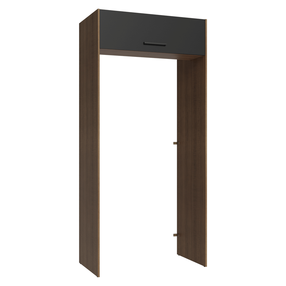 Mueble para Heladera 103 cm 1 Puerta Rebatible Marrón/Negro Agata Madesa