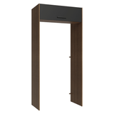 Mueble para Heladera 103 cm 1 Puerta Rebatible Marrón/Negro Agata Madesa