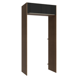 Mueble para empotrar Heladera 103 cm 1 Puerta Abatible Marrón/Negro Lux Madesa