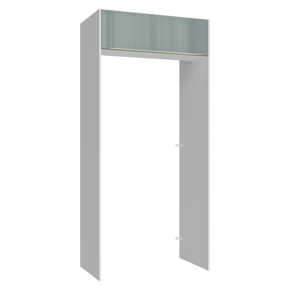 Mueble para empotrar Heladera 103 cm 1 Puerta Abatible Blanco/Gris Lux Madesa