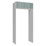 Mueble para empotrar Heladera 103 cm 1 Puerta Abatible Blanco/Gris Lux Madesa