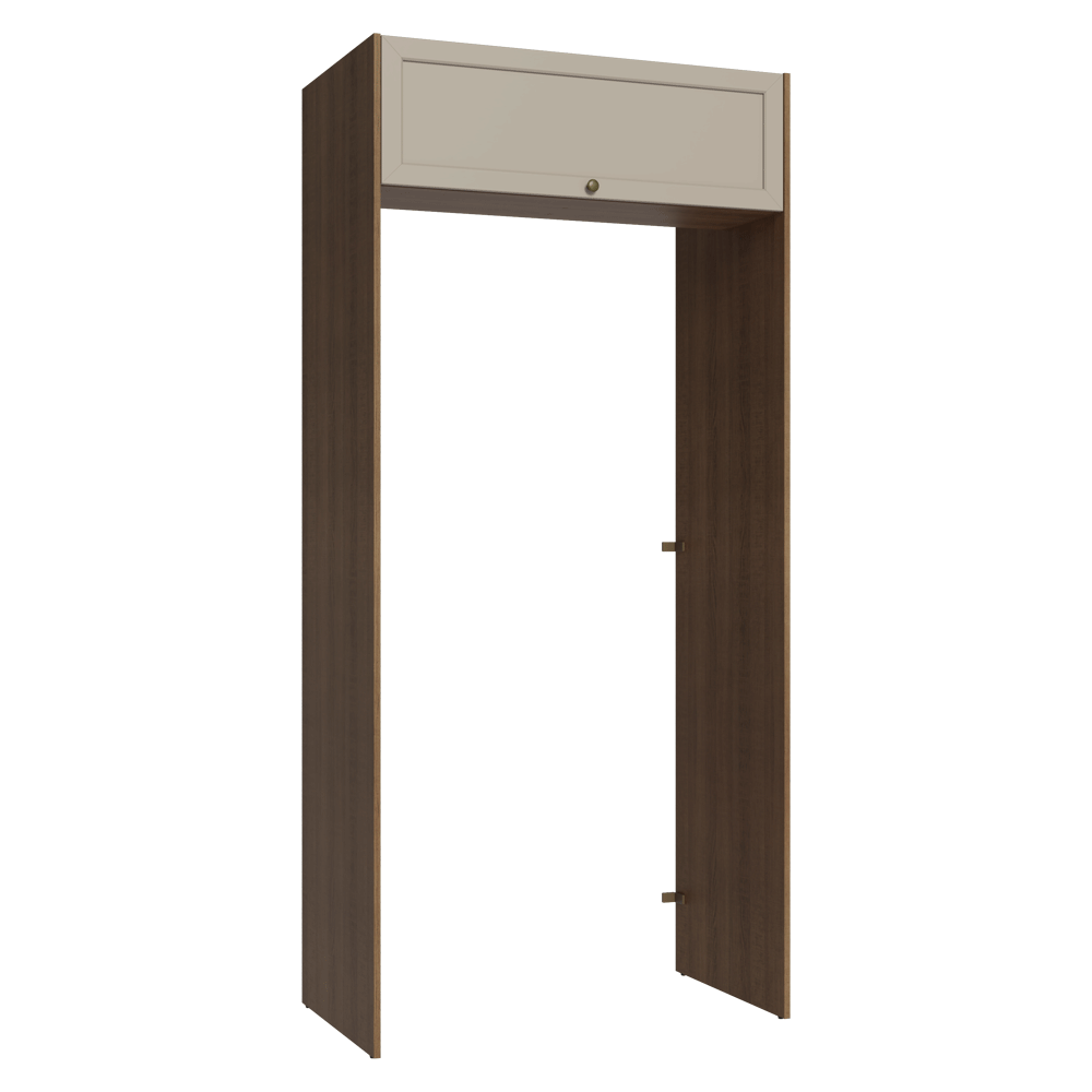 Mueble para empotrar Heladera 103 cm 1 Puerta Abatible Marrón/Crema Vik Madesa