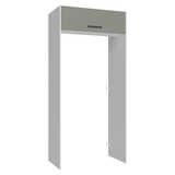 Mueble para empotrar Heladera 103 cm 1 Puerta Abatible Blanco/Gris Agata Madesa