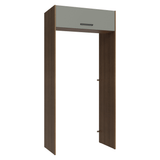 Mueble para empotrar Heladera 103 cm 1 Puerta Abatible Marrón/Gris Agata Madesa