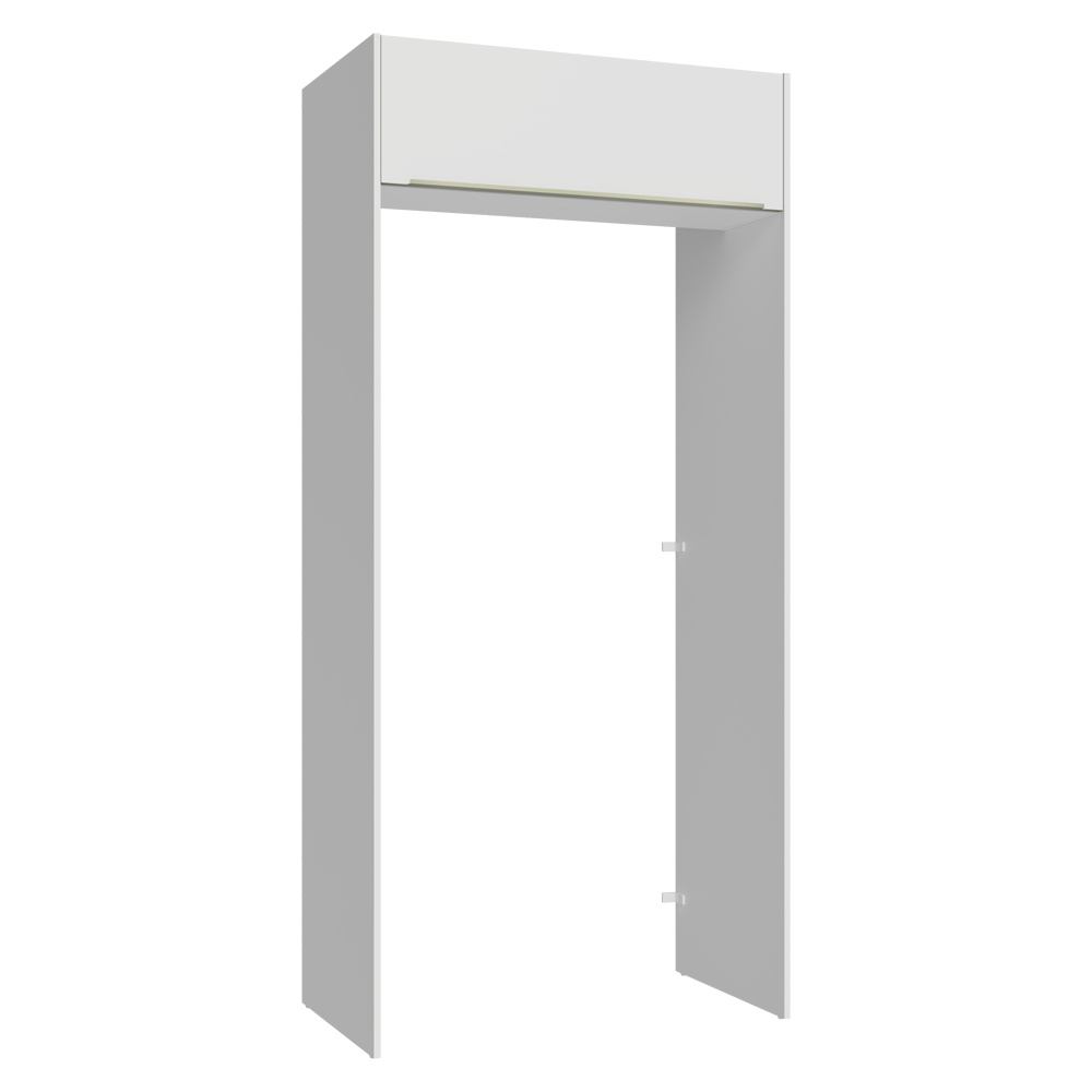 Mueble para empotrar Heladera 103 cm 1 Puerta Abatible Blanco Aterciopelado Lux Madesa