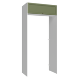 Mueble para empotrar Heladera 103 cm 1 Puerta Abatible Blanco/Verde Vik Madesa