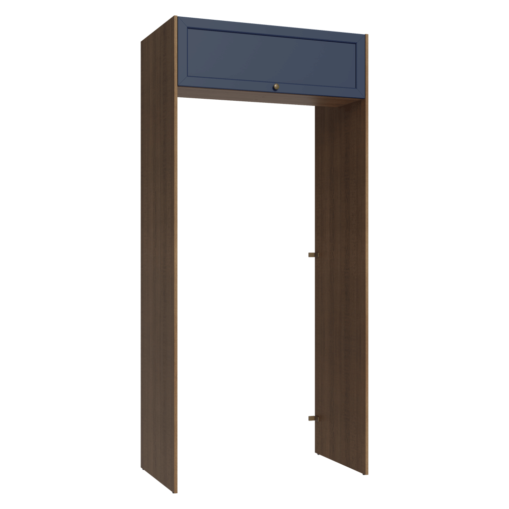 Mueble para empotrar Heladera 103 cm 1 Puerta Abatible Marrón/Azul Vik Madesa