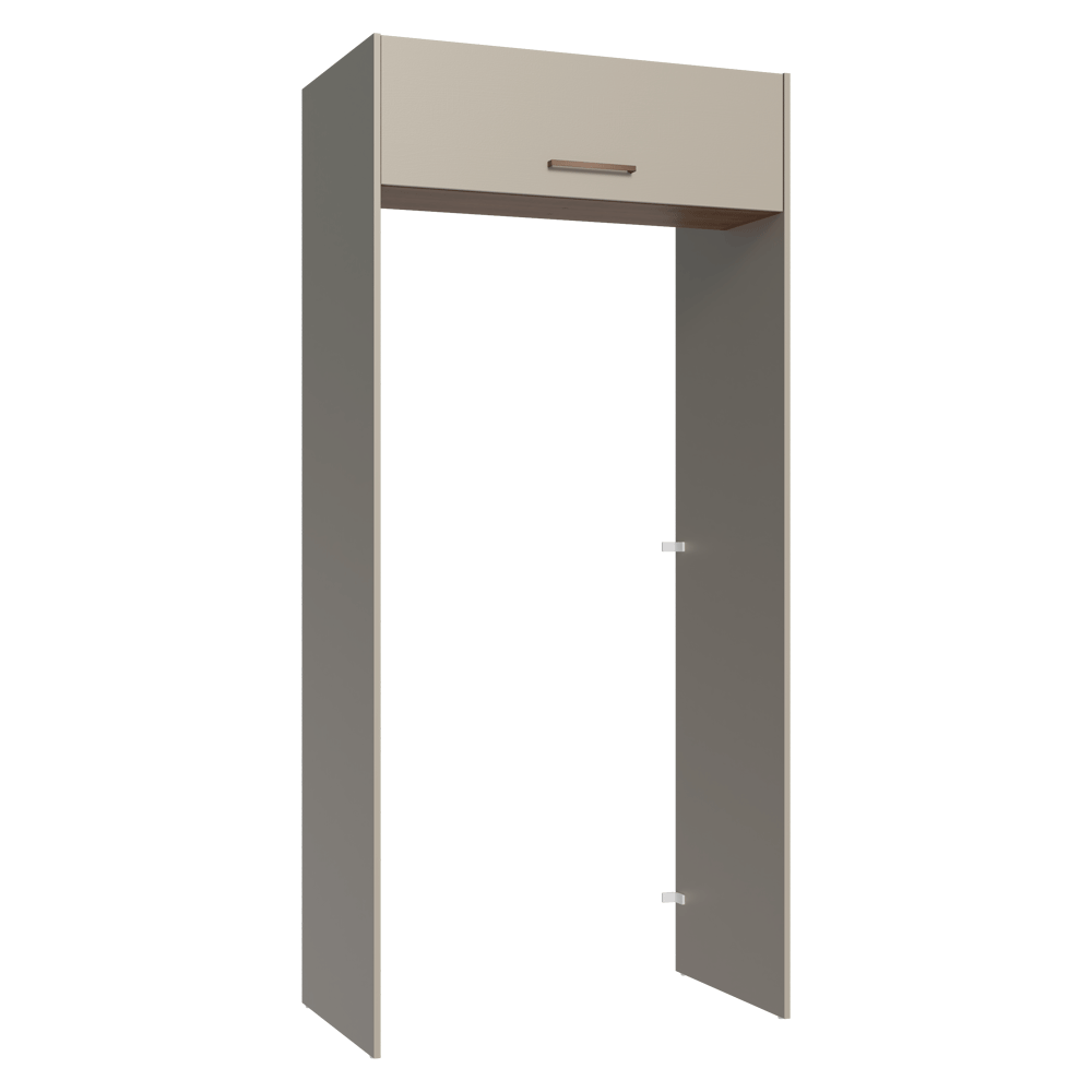 Mueble para empotrar Heladera 103 cm 1 Puerta Abatible Crema/Marrón/Crema Agata Madesa