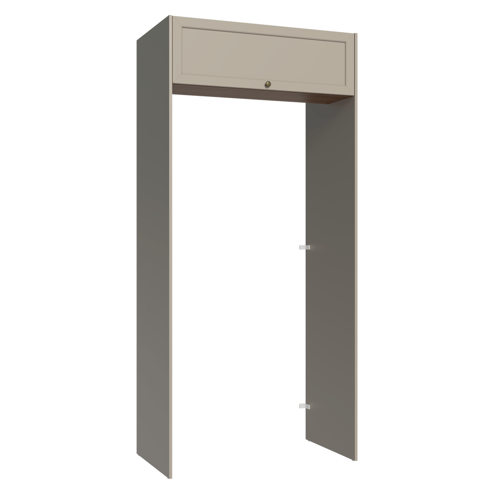 Mueble para empotrar Heladera 103 cm 1 Puerta Abatible Crema/Marrón/Crema Vik Madesa