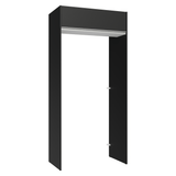 Mueble para empotrar Heladera 103 cm 1 Puerta Abatible Negro/Blanco/Negro Glamy Madesa