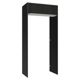 Mueble para empotrar Heladera 103 cm 1 Puerta Abatible Negro/Blanco/Negro Lux Madesa